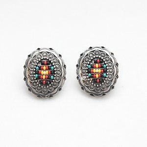 Multi San Augustine Silver Post Earrings